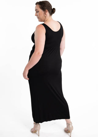 Sleeveless Maxi Dress: Charcoal