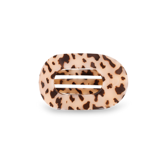 TELETIES - Round Flat Hair Clip | Small | Blonde Tortoise
