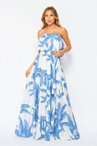 Blue Floral Maxi Dress