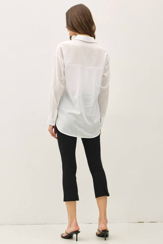 COTTON BLEND LIGHT WEIGHT OVERSIZED CLASSIC SHIRT