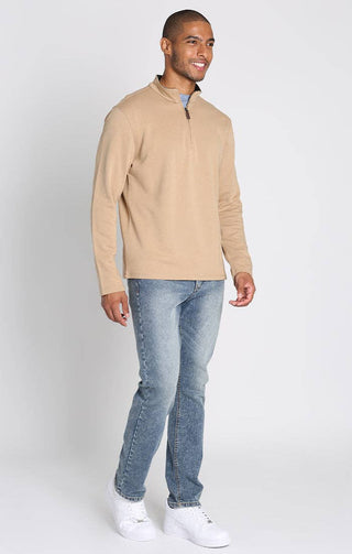 JACHS NY - Cotton Modal Blend Quarter Zip Pullover