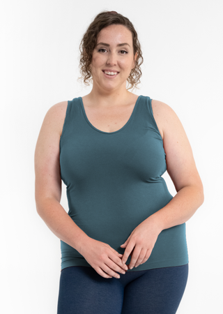 Reversible Tank - Curvy Fit: Evergreen