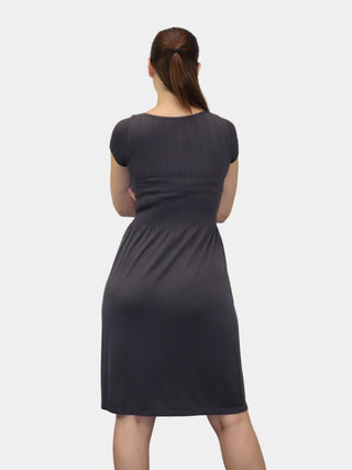 Knee Length Cap Sleeve Dress