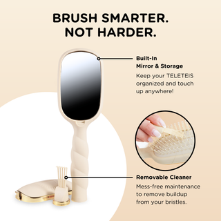 TELETIES Medium Hair Detangling Brush - Tan