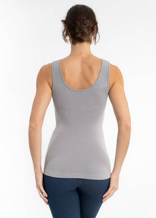 Ribbed Reversible Tank: Chocolate