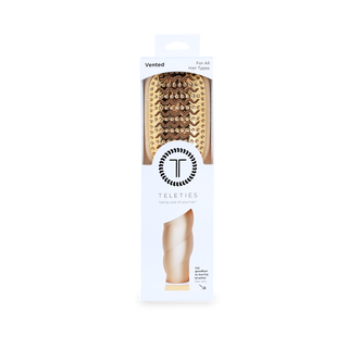 TELETIES Vented Hair Brush Tan for Faster Blowouts