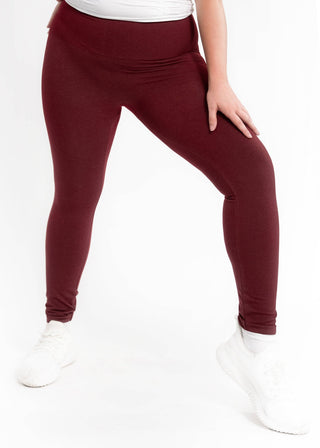 High Waist Crossover Leggings - Curvy Fit: BLACK DENIM