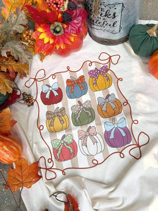Dash Forward Wholesale - Pumpkin Trio Stack Fall Frame Graphic Tee - Just Believe Boutique