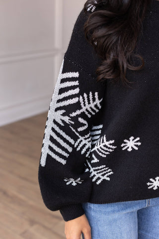 Silver Snowflake Sweater