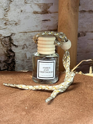 Amber & Driftwood Hanging Car Freshener Diffuser - Just Believe Boutique