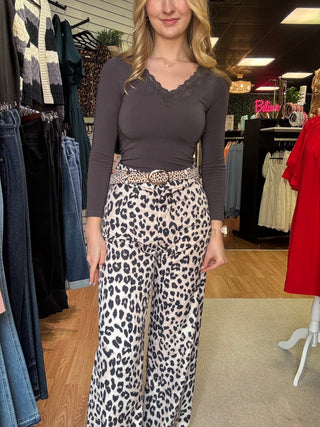Animal Print Pant – Leopard – model photo
