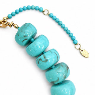 Chunky Resin & Natural Stone Bead Necklace
