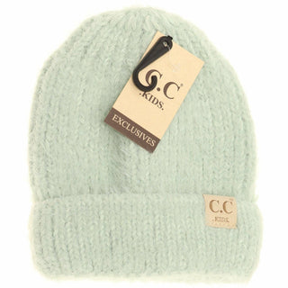 Kids Fuzzy Solid Beanie- C.C