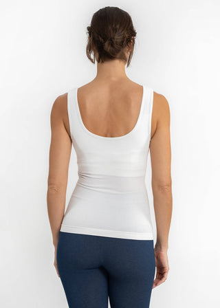 Built-In-Bra Tank: Steel Blue