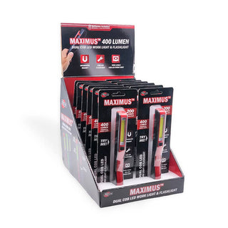 Flipo Group, Ltd. - Maximus 400-Lumen Pocket Clip Light, 12pc Display