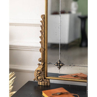 Vagabond Vintage - Antique-Style Arched Wall Mirror with Gold Finish Frame