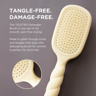TELETIES Detangler Brush for Thick Hair in Tan