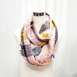 Plaid Pattern Infinity Scarves