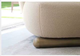 Statements by J - Pasha Shearling Latte Lounge Chair, Cozy Accent Chair