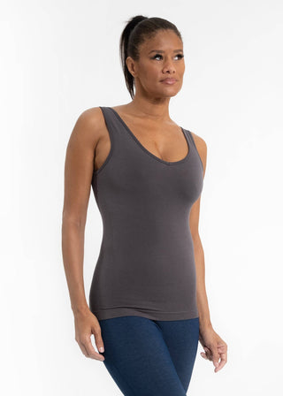 Built-In-Bra Tank: Mauve