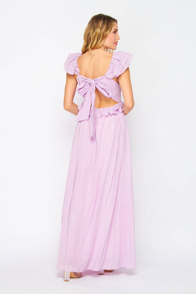 Lavender cross front dress