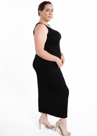 Sleeveless Maxi Dress: Black