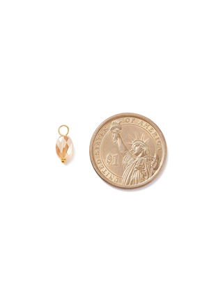 The Charm Bar Company - Gold Sea Glass Iridescent Glass Charms - Assorted