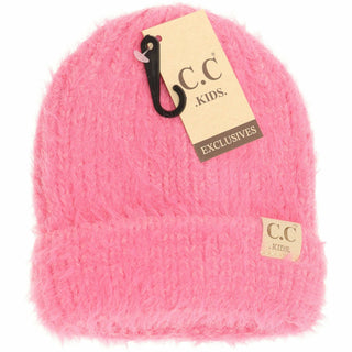 Kids Fuzzy Solid Beanie- C.C