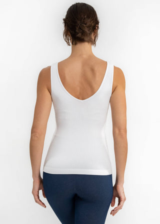 Ribbed Reversible Tank: Chocolate