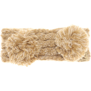 KIDS Multi-tone Double Pom Head Wrap