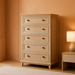 ShipItFurniture - Farmhouse Style 5 Drawer Dresser 42 Inch Tall Rustic Finish