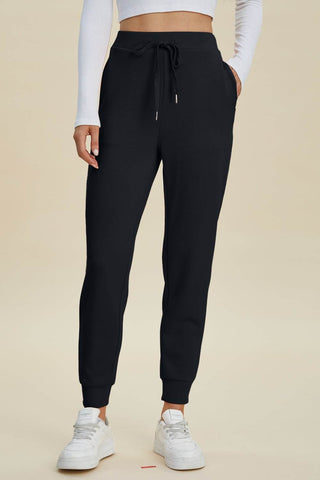 Basic Bae Full Size Air Scuba Drawstring High Waist Joggers - Just Believe Boutique