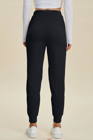 Basic Bae Full Size Air Scuba Drawstring High Waist Joggers - Just Believe Boutique