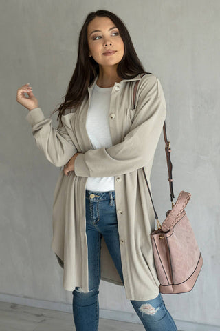 Edith Long Shacket with Pockets