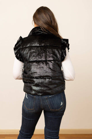 Tinsel Black Shimmer Vest