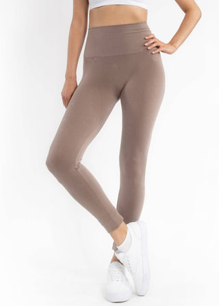 High-Waisted Leggings: NEUTRAL GREY