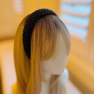 Beaded In Art Headband: White - Just Believe Boutique