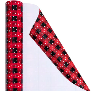 Christmas Wrapping Paper Roll - Red and Black Plaid