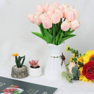 Home Collection - Home Collection 10-Pack Artificial Tulips Real Touch Silk Flowers