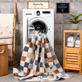 Hauteloom Alie Colorful Checkered Washable Rug