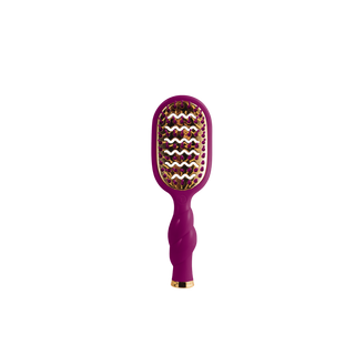 Teleties mini vented hair brush in Mulberry, front view