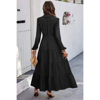 Black Tiered Maxi Dress - Just Believe Boutique
