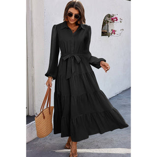 Black Tiered Maxi Dress - Just Believe Boutique