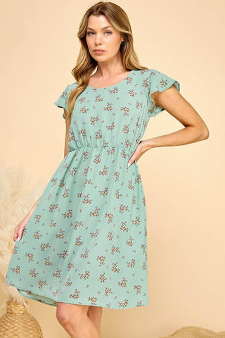 Blue Sage Fall Dress - Just Believe Boutique