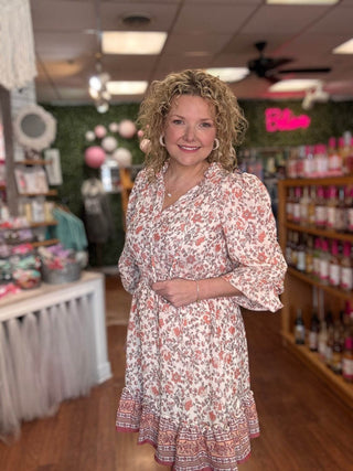 BOHO BORDER DRESS - Just Believe Boutique