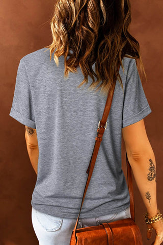 Bow Graphic Round Neck Short Sleeve T-Shirt - Just Believe Boutique