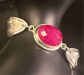 Bracelet with Pink Faceted Stone - Just Believe Boutique