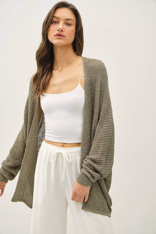 BREEZY YARN KNIT CARDIGAN - Just Believe Boutique