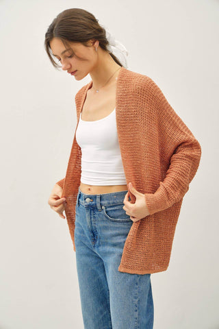 BREEZY YARN KNIT CARDIGAN - Just Believe Boutique