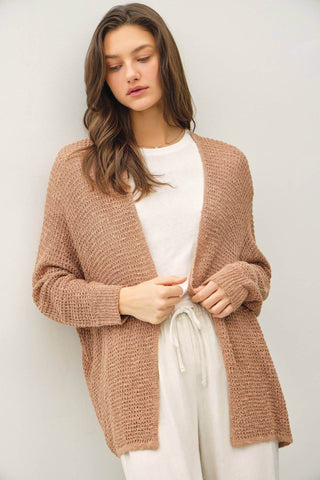 BREEZY YARN KNIT CARDIGAN - Just Believe Boutique